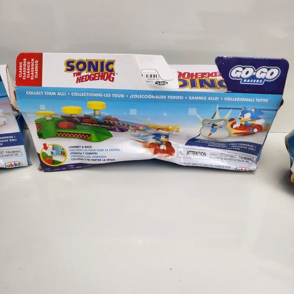 Sonic the Hedgehog Go-Go Racers Mini Launchers Set of 3 Sonic Amy & Tails NEW - Picture 6 of 7